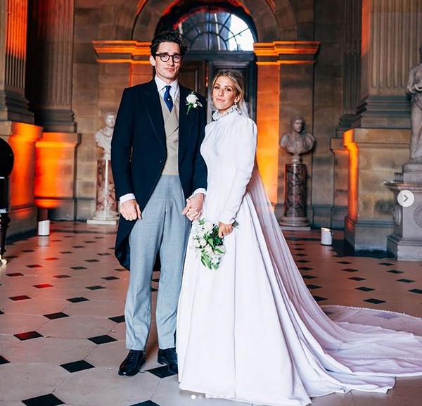 A cantora Ellie Goulding em seu casamento com o empresário Caspar Jopling (Foto: Instagram)