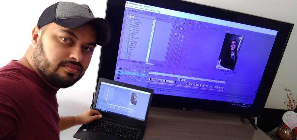 Cassiano Cavalcanti, coordenador de comunicação do Treze, orientou os torcedores e fez toda a edição do vídeo — Foto: Divulgação/Treze