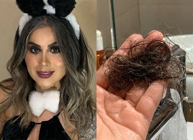 Vanessa Mesquita mostra queda dos cabelos (Foto: Reprodução/Instagram)