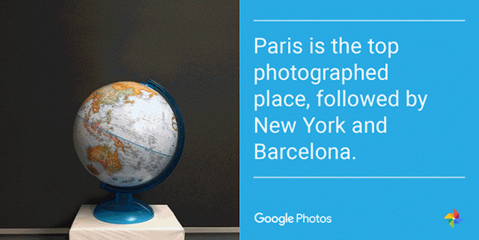 Paris é a cidade mais fotografada do planeta (Foto: Divulgação/Google) 