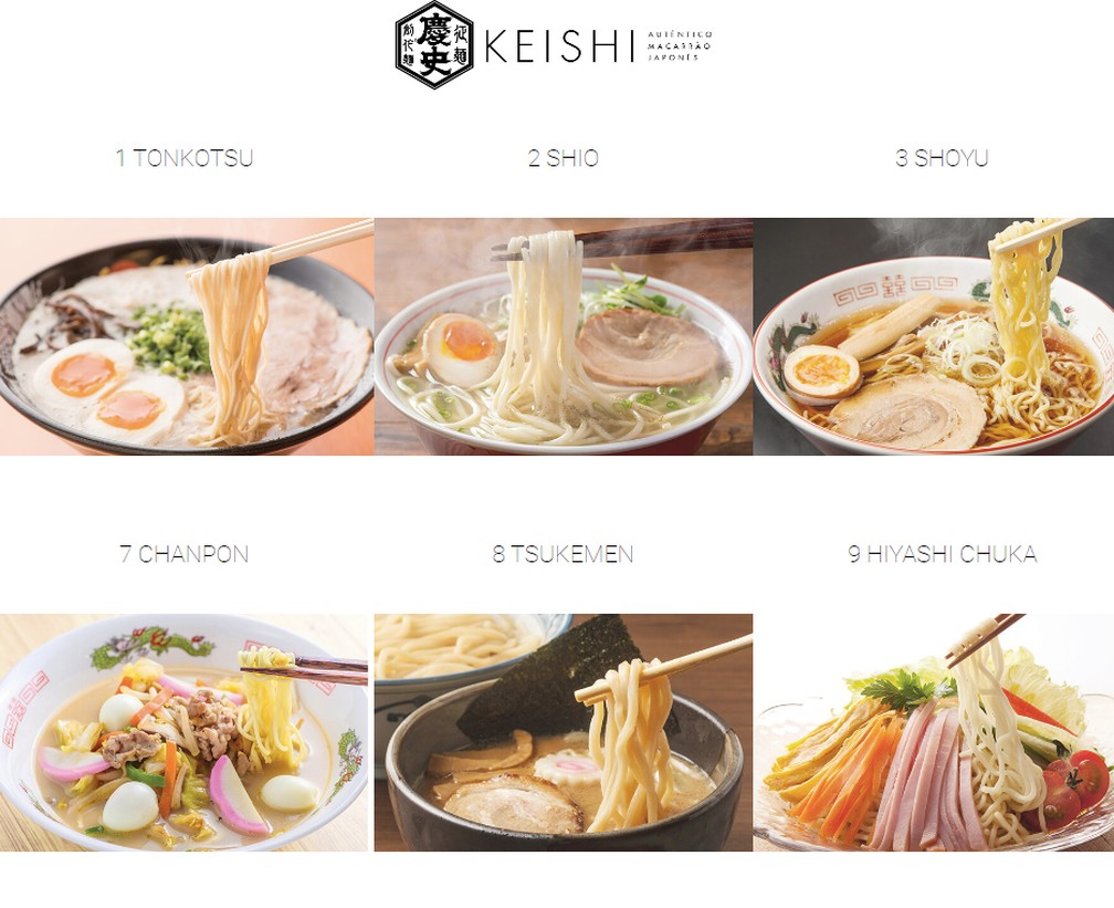 Massas alimentícias da empresa Keishi devem ser recolhidas do mercado. — Foto: Keishi/Reprodução