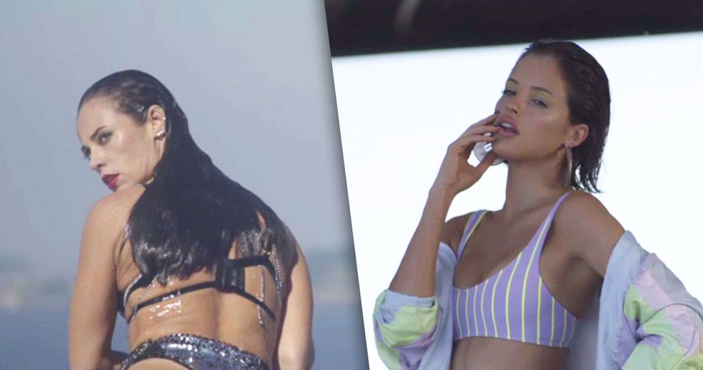 Jo E Vivi Guedes Posam Sensuais Em Sessao De Fotos Moda Praia Vem Por Ai Gshow