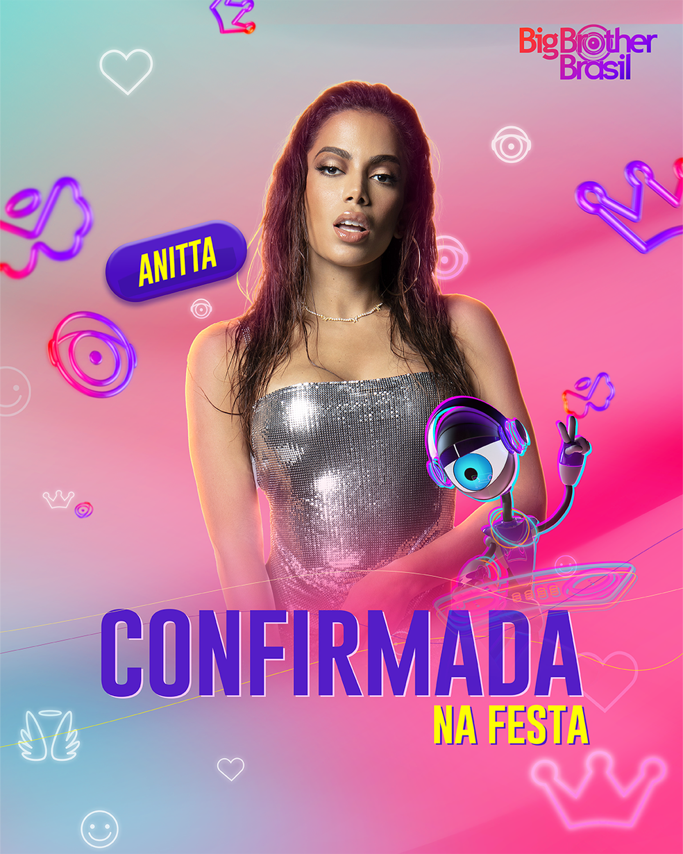 Anitta será atração da primeira festa do BBB 23 — Foto: gshow