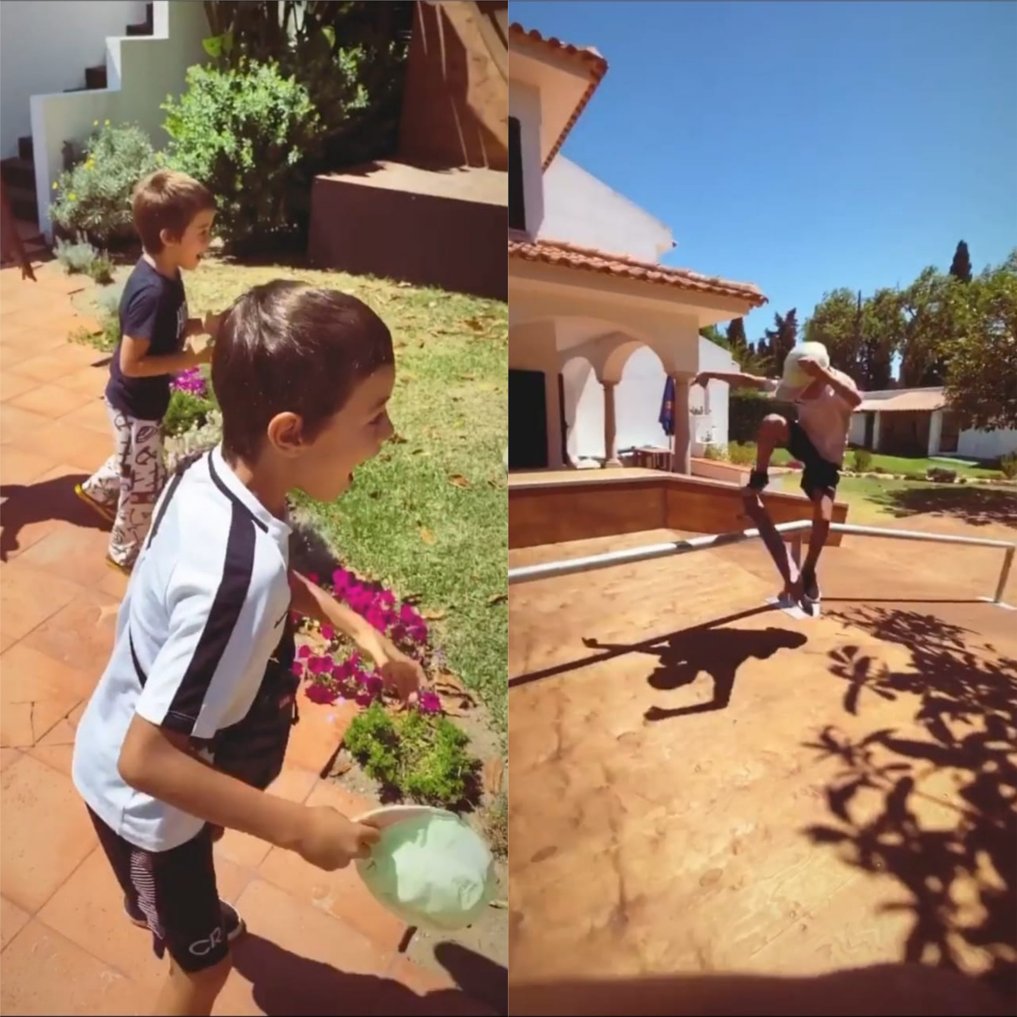 Os filhos de Pedro Scooby ganham pista de skate do pai (Foto: Reprodução/Instagram)