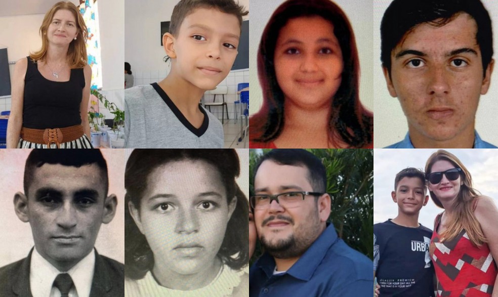 Vítimas de acidente grave entre carreta e ônibus na BR-163 em MT — Foto: Montagem/g1