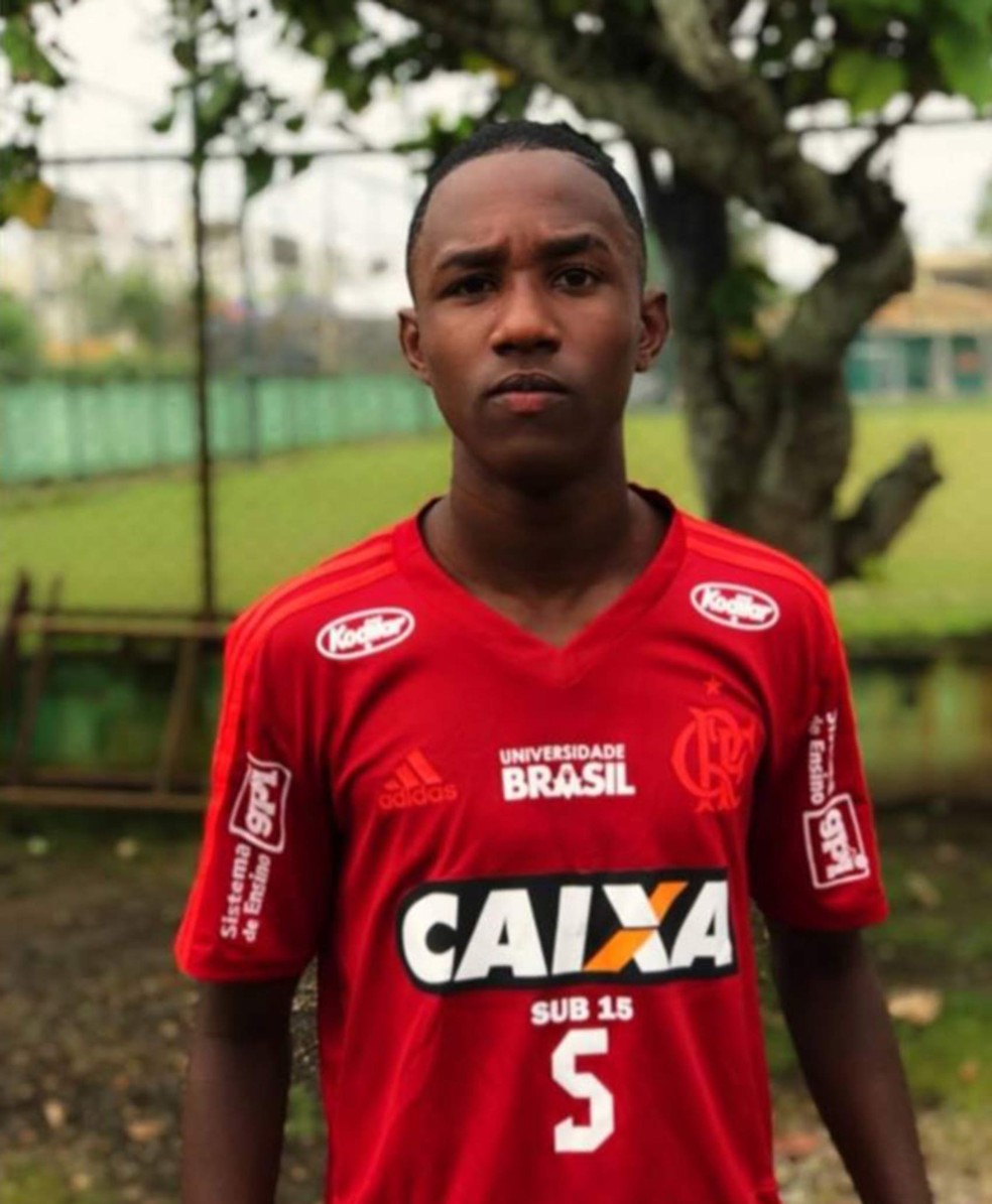 João Pedro da Cruz, do time Sub 15 do Flamengo — Foto: Reprodução/Facebook