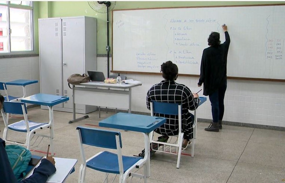 Volta às aulas na rede estadual do Espírito Santo — Foto: Reprodução/ TV Gazeta