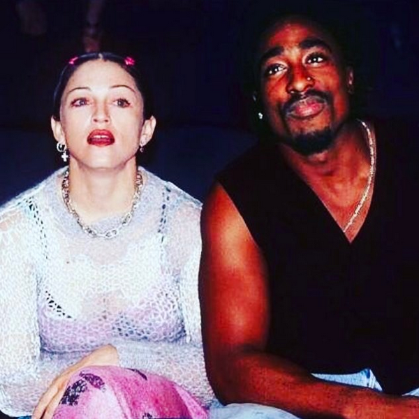A cantora Madonna e o rapper Tupac (Foto: Instagram)