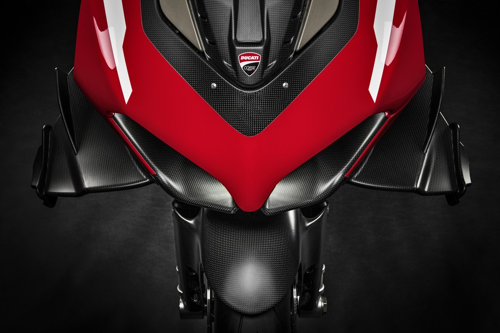 Ducati Superleggera V4 tem 'asas' aerodinâmicas como na MotoGP — Foto: Divulgação
