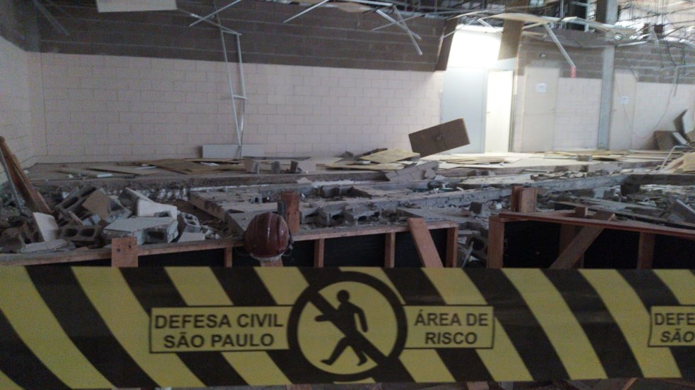 Trabalhadores morreram vítimas de desabamento em obra em hipermercado, em Presidente Prudente — Foto: Defesa Civil