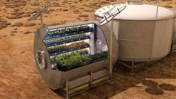 BBC- Há projetos de cultivo de plantas em estufas no solo marciano em estudo (Foto: Nasa via BBC News)