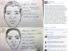 Jovem desenha e compartilha rostos de homens que a assaltaram na PB
