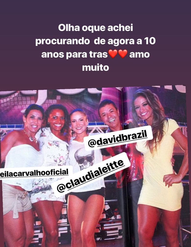 Mayra Cardi com Scheila Carvalho, Claudia Leitte e David Brazil (Foto: Reprodução/Instagram)