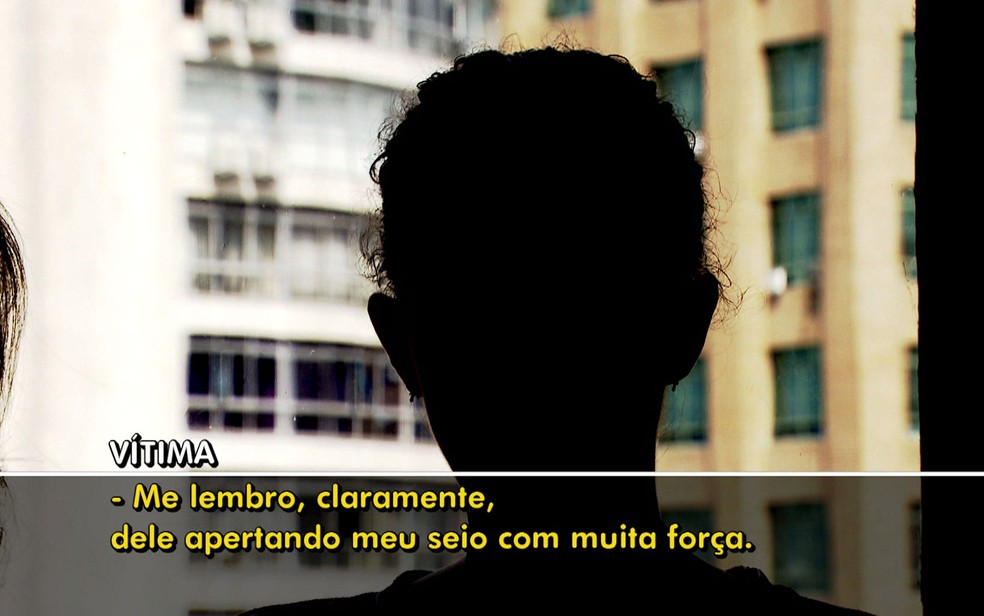 VÃ­tima relata ter sido abusada por tÃ©cnico de enfermagem â€” Foto: TV Globo/ReproduÃ§Ã£o