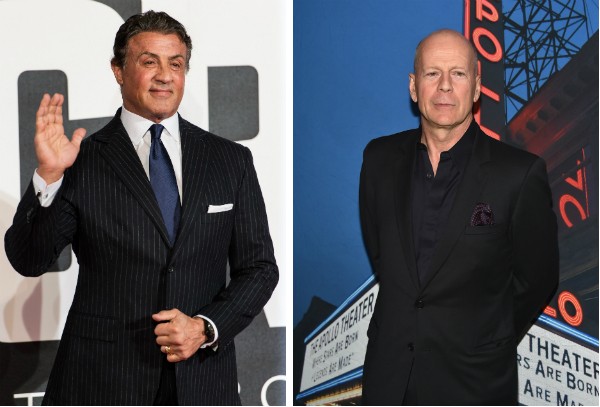Os atores Sylvester Stalonne e Bruce Willis (Foto: Getty Images)