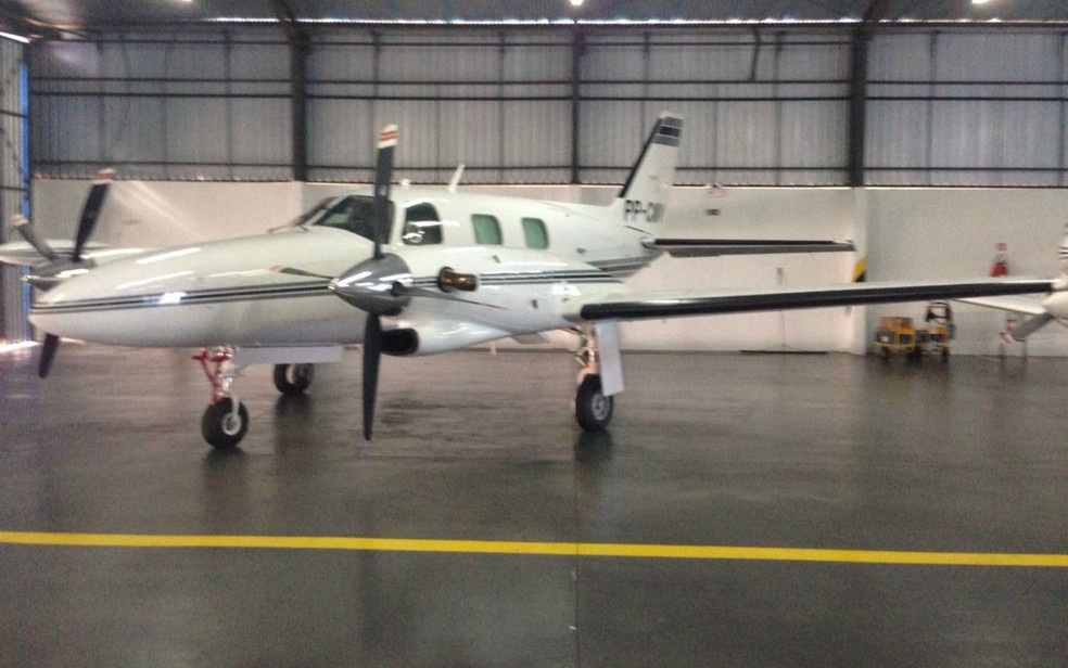 Aeronave avaliada em R$ 2 milhões, foi comprado para lavar dinheiro é apreendida na Operação Aviões de Lama (Foto: PF/Divulgação)