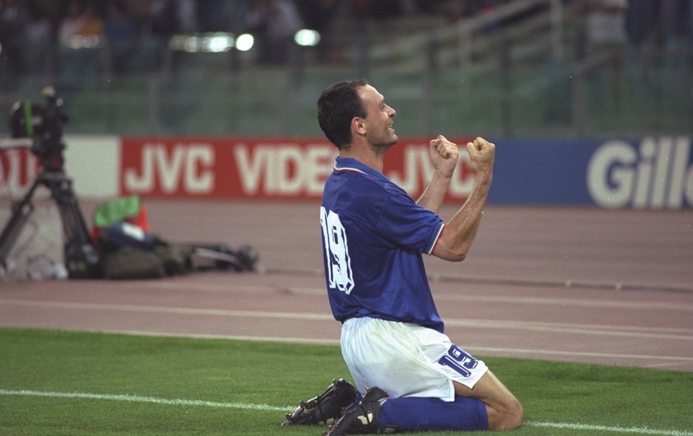 Salvatore Schillaci na Copa de 1990 — Foto: Getty Images