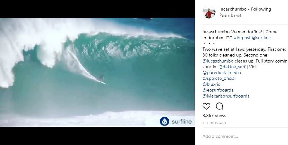 Lucas Chianca ganhou destaque da mídia especializada no exterior (Foto: Reprodução/Instagram)