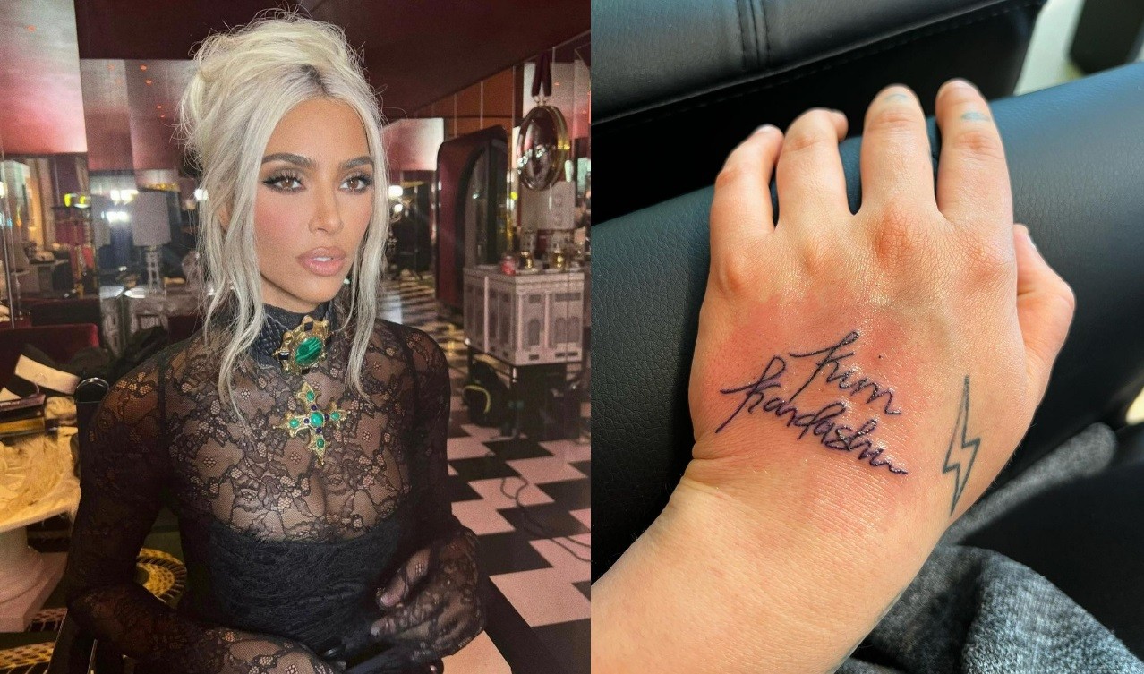 Fã faz tatuagem em homenagem à Kim Kardashian (Foto: Reprodução Instagram)