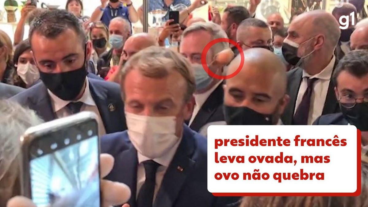 Video: Macron lleva huevos en una feria de alimentos, y el huevo no se rompe |  Globalismo