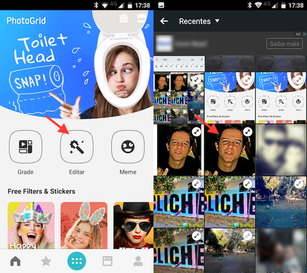 Como Adicionar Stickers Engracados Em Suas Fotos Com O Photo Grid Editores Techtudo