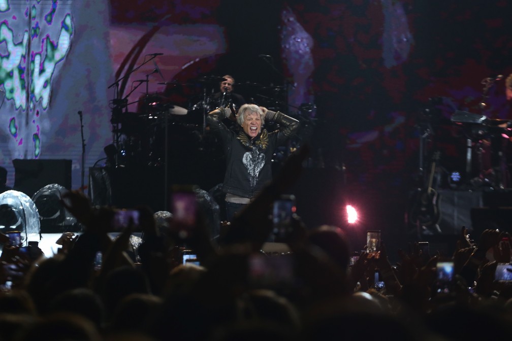 Bon Jovi se apresenta no Allianz Parque, em São Paulo, em setembro de 2019 — Foto: Celso Tavares/G1