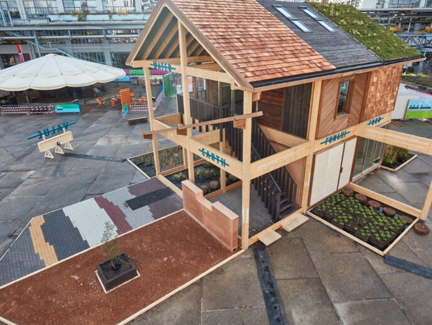 Esta casa foi construída com 100 materiais à base de plantas e substâncias orgânicas (Foto: Divulgação)