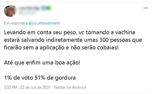 Gorda, “porca, burra: candidatas recebem mais de 40 xingamentos por dia  no Twitter durante campanha eleitoral