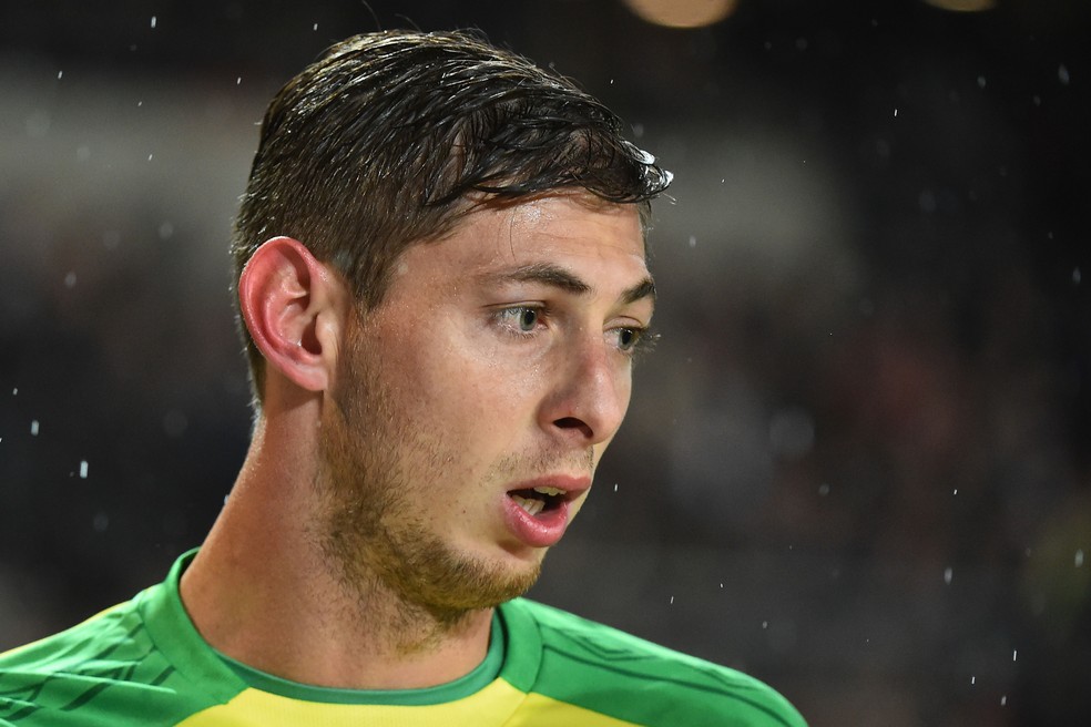 Emiliano Sala, em imagem de 25 de novembro  â€” Foto: Jean-Francois Monier / AFP