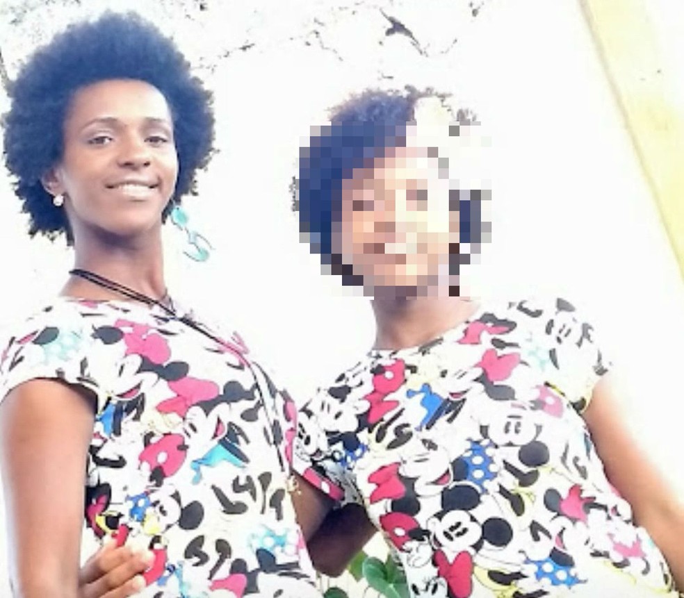 Adelaide ao lado da filha, vítima de ameaças e racismo em escola de Praia Grande, SP (Foto: Arquivo Pessoal)