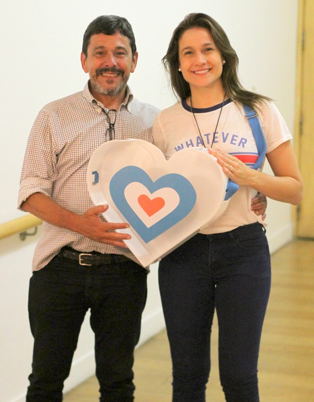 Fernanda Gentil e o pai, Maurício Gentil (Foto: Daniel Delmiro/AgNews)