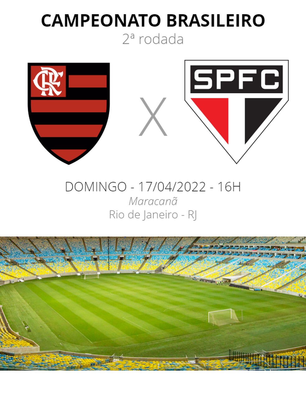 Ficha técnica de Flamengo x São Paulo — Foto: ge