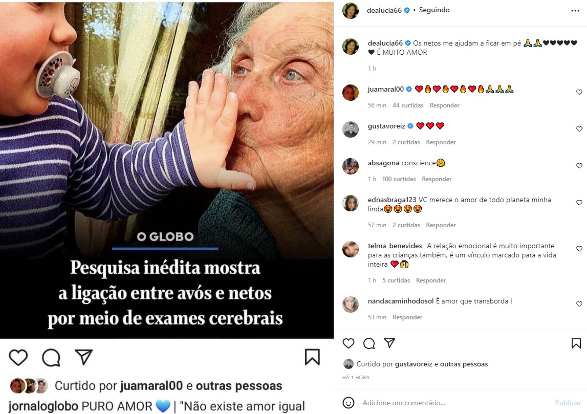 Déa Lúcia fala sobre amor pelos netos, Gael e Romeu (Foto: Reprodução/Instagram)
