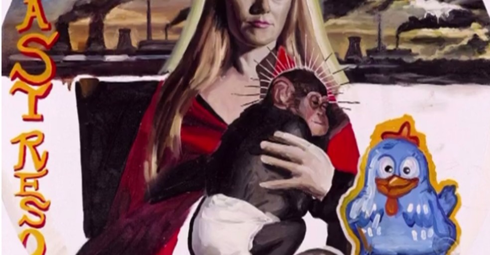 Obra da exposição 'Queermuseu' que estava exposta no Santander Cultural, em Porto Alegre (Foto: RBS/Reprodução)