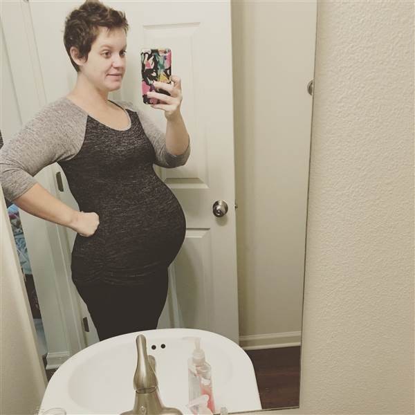 Kayla, grávida de quadrigêmeos (Foto: Acervo pessoal da família)