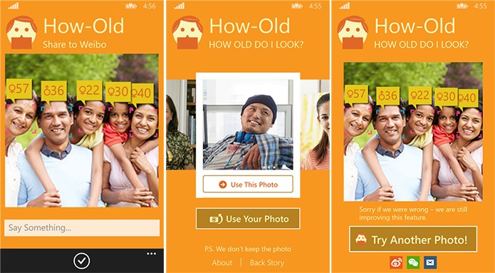 Microsoft How Old tenta adivinhar a idade das pessoas e fez sucesso na web (Foto: Divulgação/Windows Phone Store)