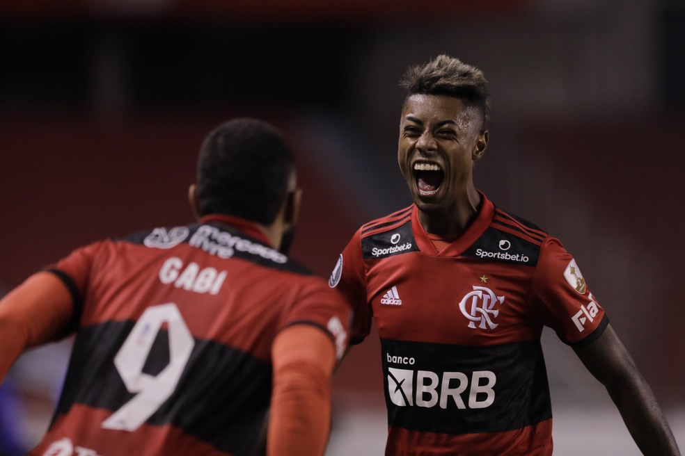 Bruno Henrique, LDU x Flamengo — Foto: Staff Images / CONMEBOL