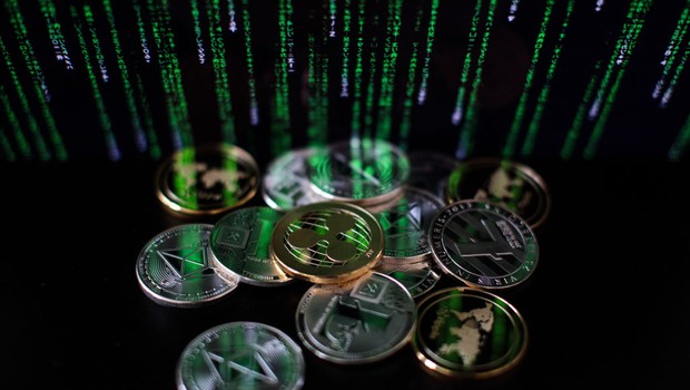 criptomoedas litecoin, ripple e ethereum  (Foto: Jack Taylor/Getty Images)