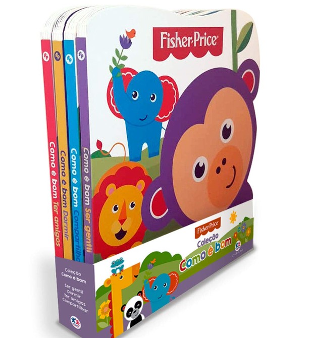Kit da Fischer-price traz livros lúdicos com ilustrações chamativas e rimas para crianças pequenas (Foto: Divulgação/Amazon)