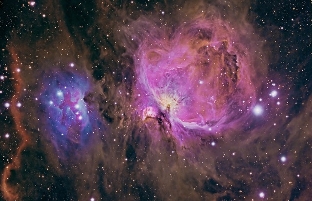 Orion Nebula seen here.  Small part of immense Orion Molecular Cloud, M42 perhaps most studied and photographed extra solar object in sky. (Foto: Getty Images)