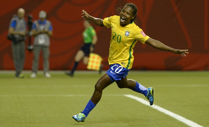 Formiga comemora, Brasil x Coreia do Sul, Mundial feminino (Foto: AgÃªncia Reuters)