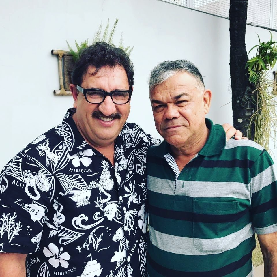 O humorista Luiz Carlos Ribeiro, conhecido como Rodela, e Ratinho (Foto: Reprodução / Instagram)