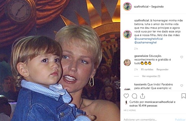 Luciano Szafir homenageia Xuxa no Dia das Mães (Foto: Reprodução/Instagram)