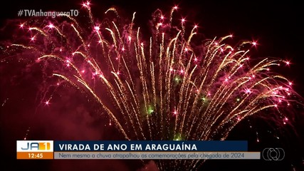 Milhares de pessoas festejaram a chegada de 2024 na Via Lago em Araguaína