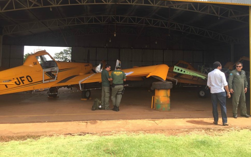 Hangares foram fiscalizados em Costa Rica e Chapadão do Sul na Operação Deriva I (Foto: MPT-MS/Divulgação)