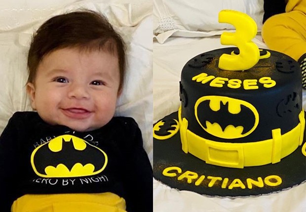 Cristiano, filho de Paula Vaccari e sertanejo Cristiano, no mesversário de 3 meses (Foto: Reprodução/Instagram)