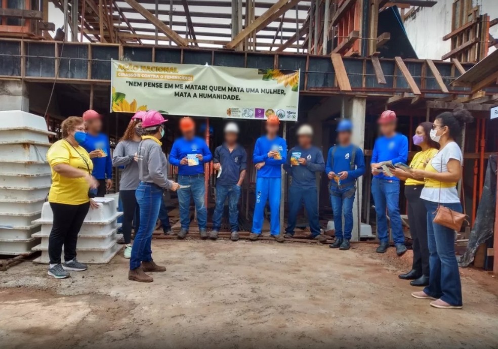 Projeto conscientiza homens na luta contra a violência doméstica e feminicídio, em RO — Foto: Jheniffer Núbia/ g1