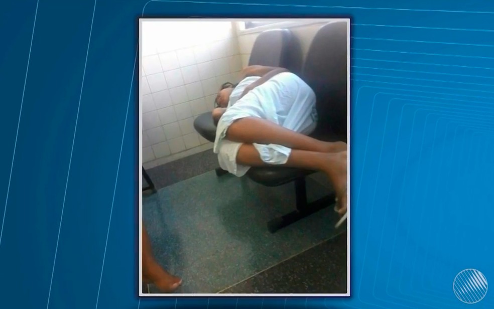 Jovem disse ter ficado muito tempo esperando por atendimento antes de parto na Bahia (Foto: Reprodução/TV Santa Cruz)