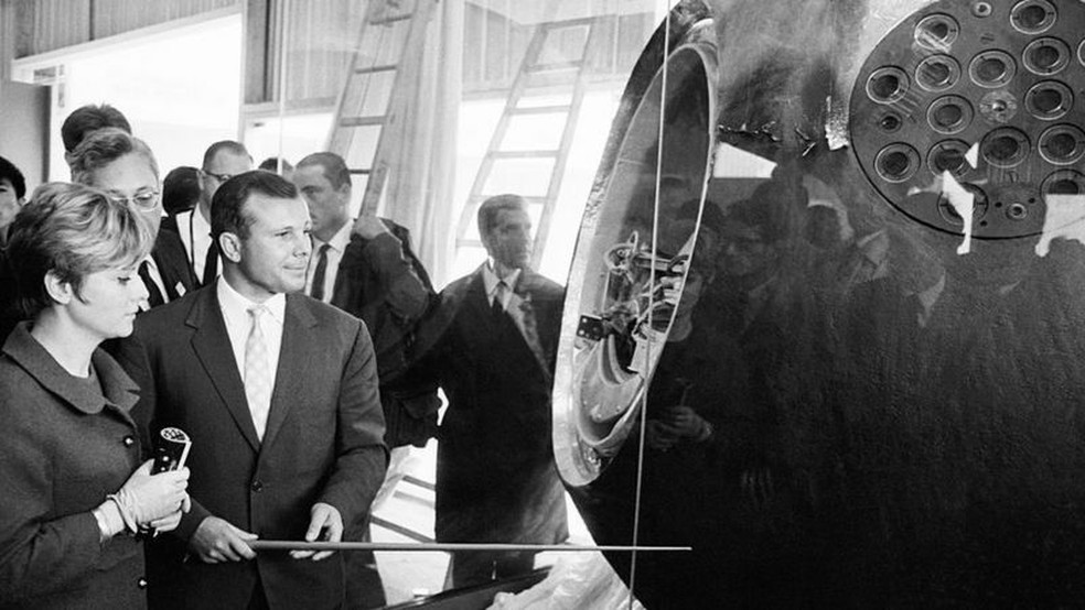 Pequena nave em que Gagarin viajou tinha cerca de dois metros de diâmetro — Foto: Getty Images via BBC