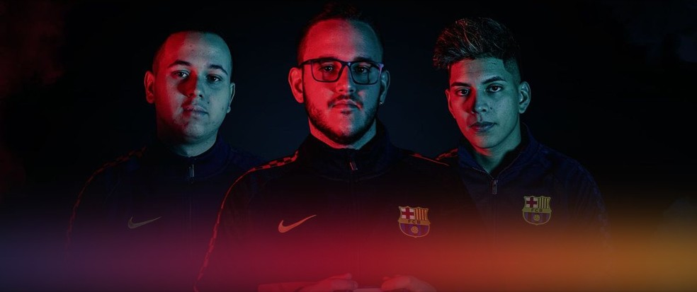 Barcelona tem Henrykinho, GuiFera e The_Palma como trio para campeonatos de PES 2020 — Foto: Divulgação / Barcelona